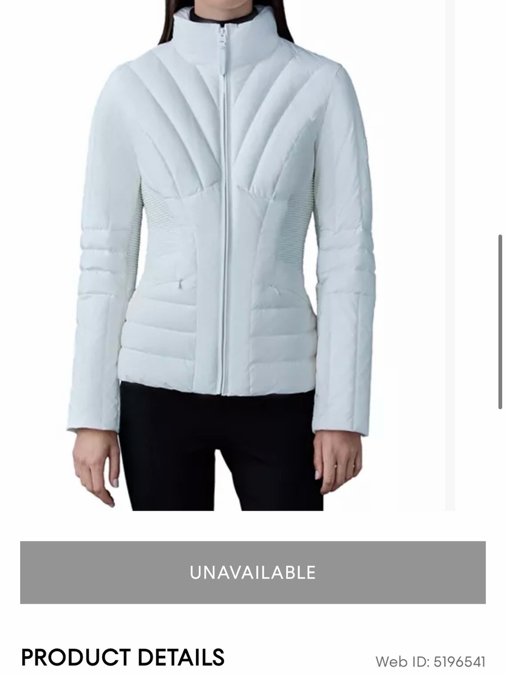 Mackage Ivory Quilted Down Jacket - Picture 8 of 9